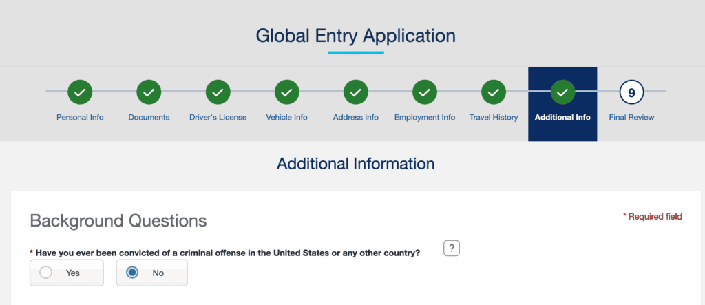 Global Entry 申請